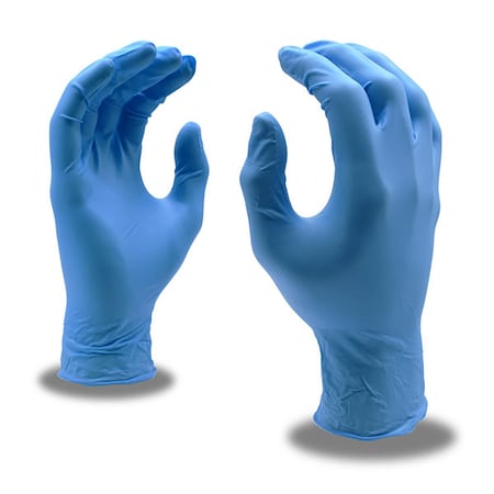 Cordova Nitri-Cor Silver, Disposable Gloves, 5 mil Palm, Nitrile, Powder-Free, 2XL, 12 PK, Blue 4095XXL